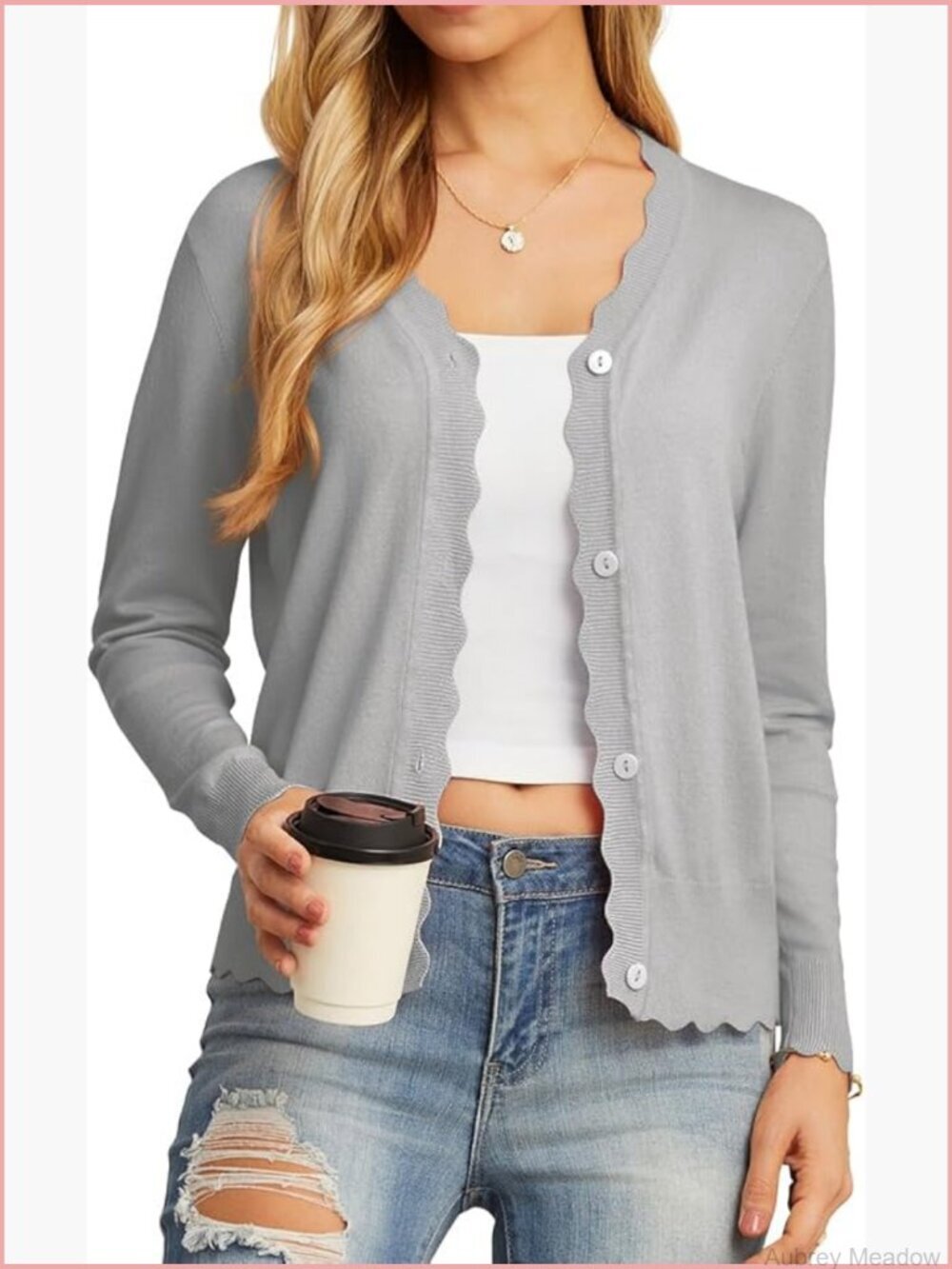 V-Neck Button Down Cardigan Knit Shrug Sweater Long Sleeve